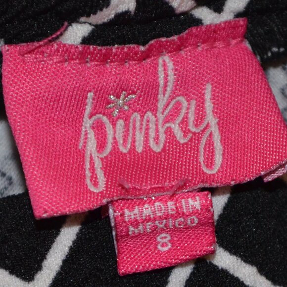 Girls Pinky Black and White Checkered Skirt - Picture 2 of 3